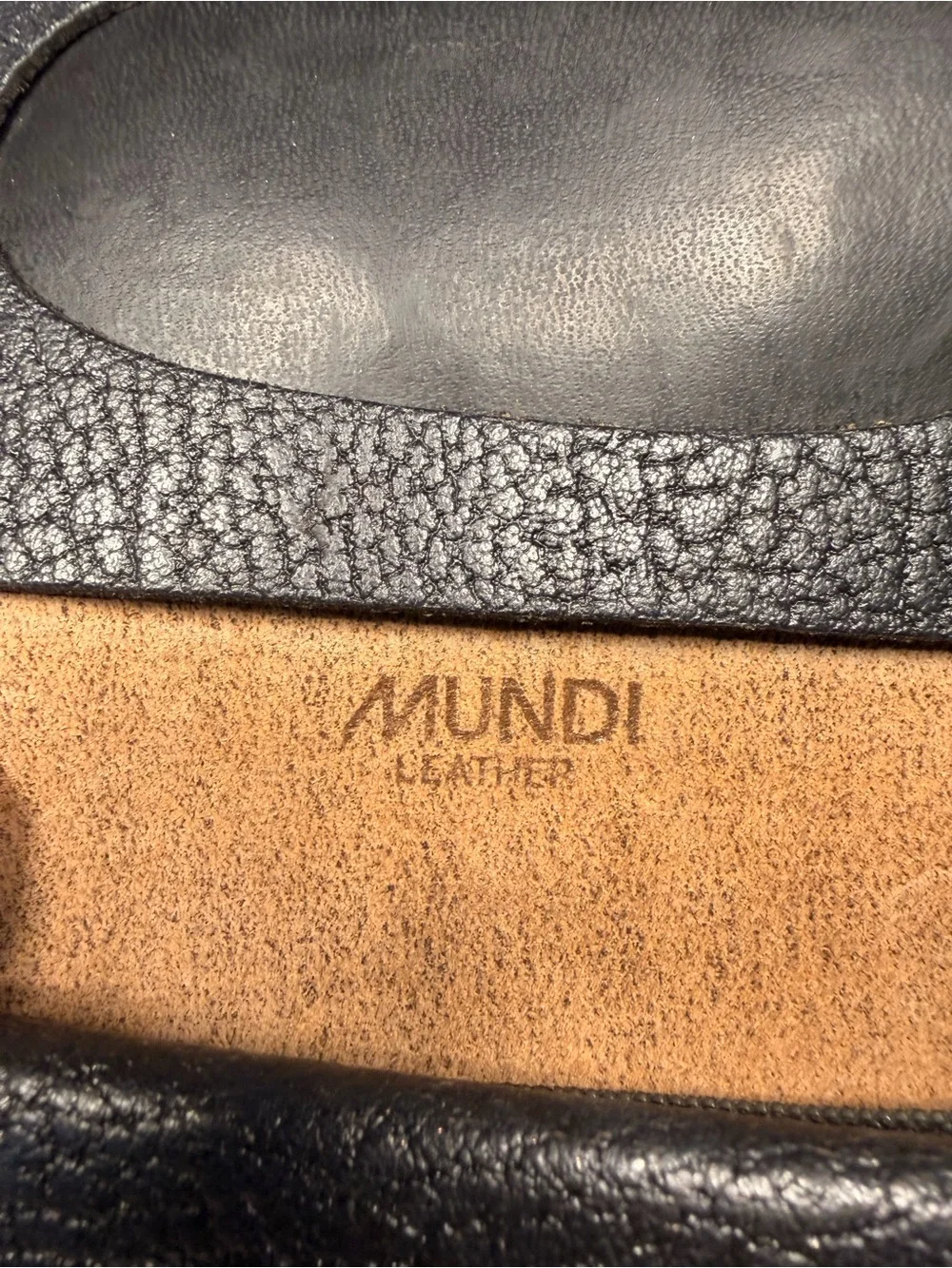 Mundi Vintage Black Pebbled Leather Crossbody Flap Bag
